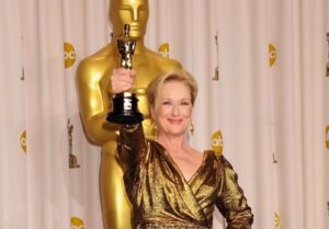 Meryl Streep con su oscar